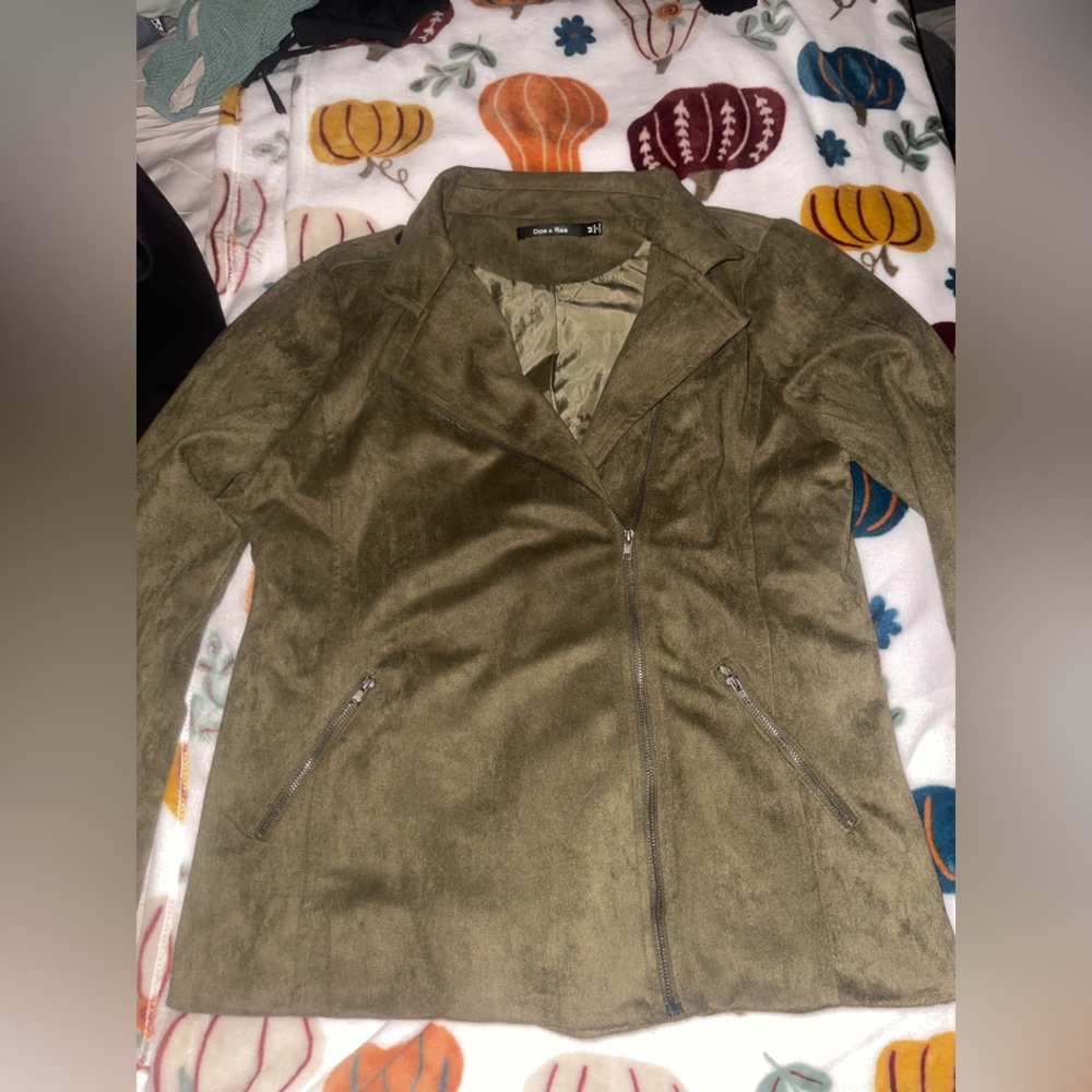 Suede green jacket